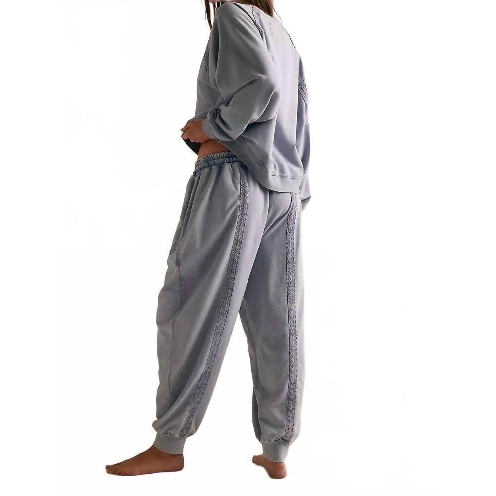 NEW FREE PEOPLE couch club lounge pants in grey - Picture 3 of 5
